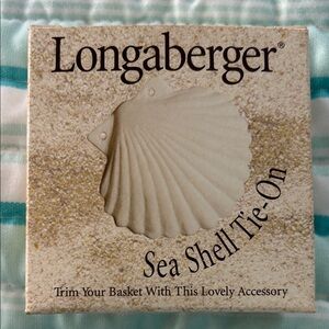 Longaberger Cream Sea Shell Tie-On
